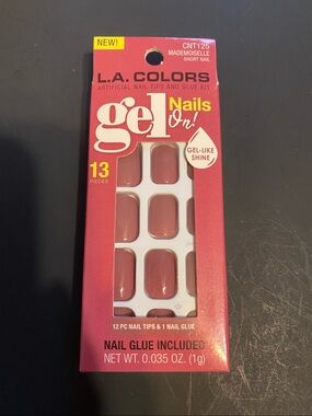 L.A. COLORS Gel Nails On! Artificial Nail Tips - Mauve Pink